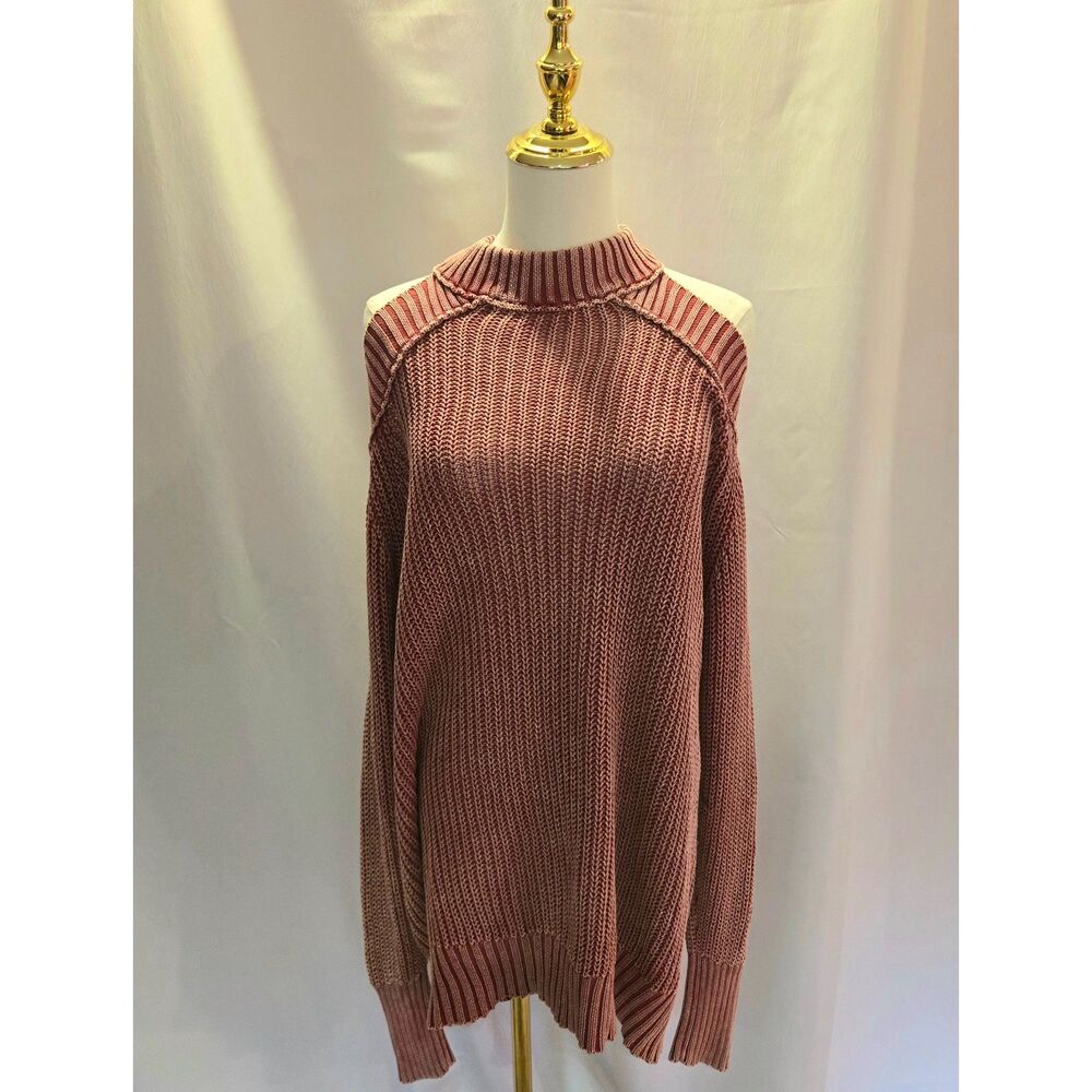 Free People Half Moon Bay Cold Shoulder Pullover Sweater